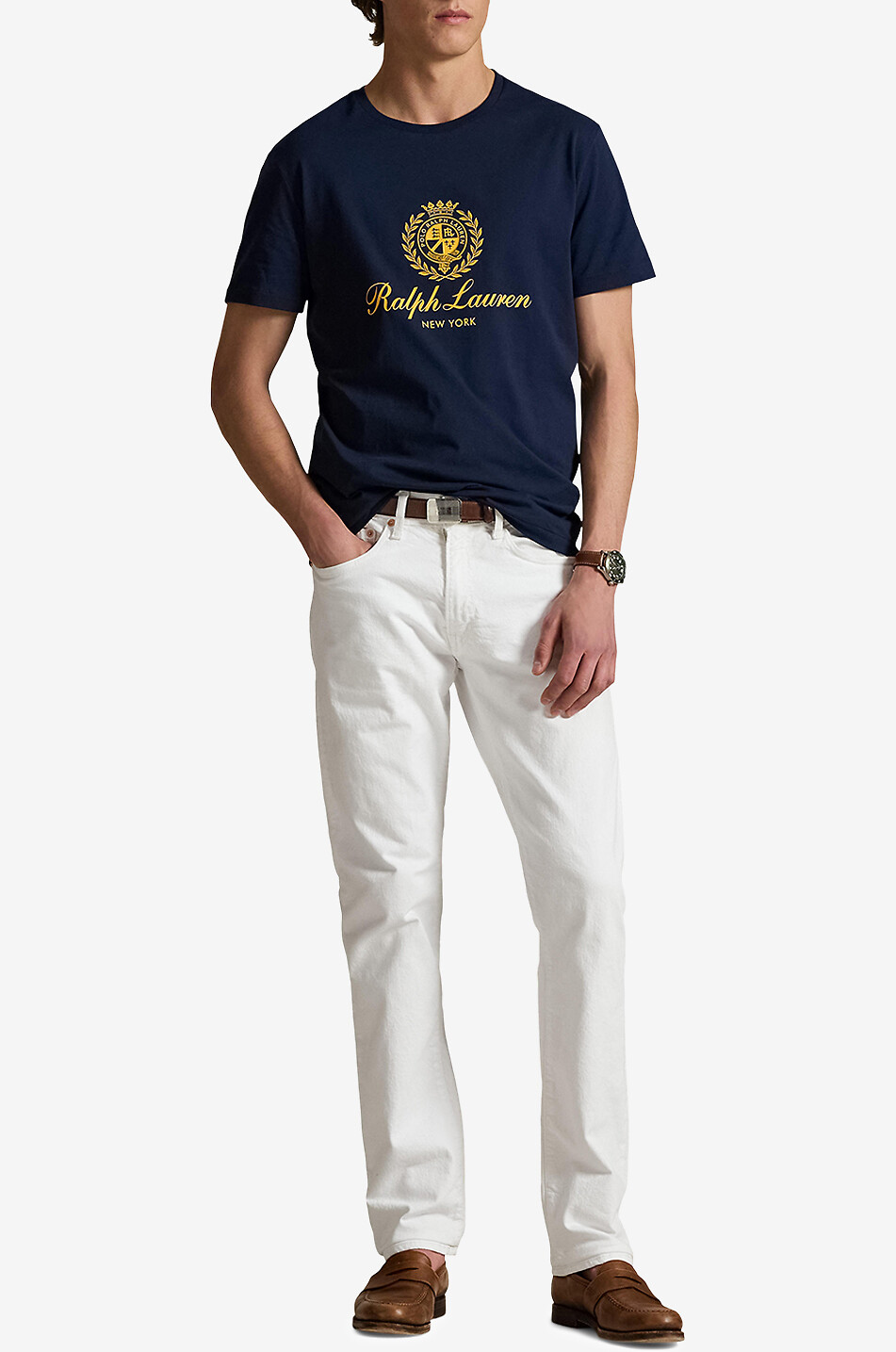 POLO RALPH LAUREN T-shirt à manches courtes Standard Fit Polo Crest Homme BLEU FONCE 6
