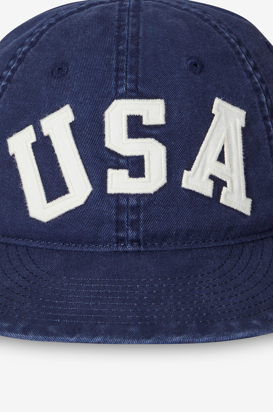 POLO RALPH LAUREN Casquette en denim et cuir USA Homme BLEU FONCE 3