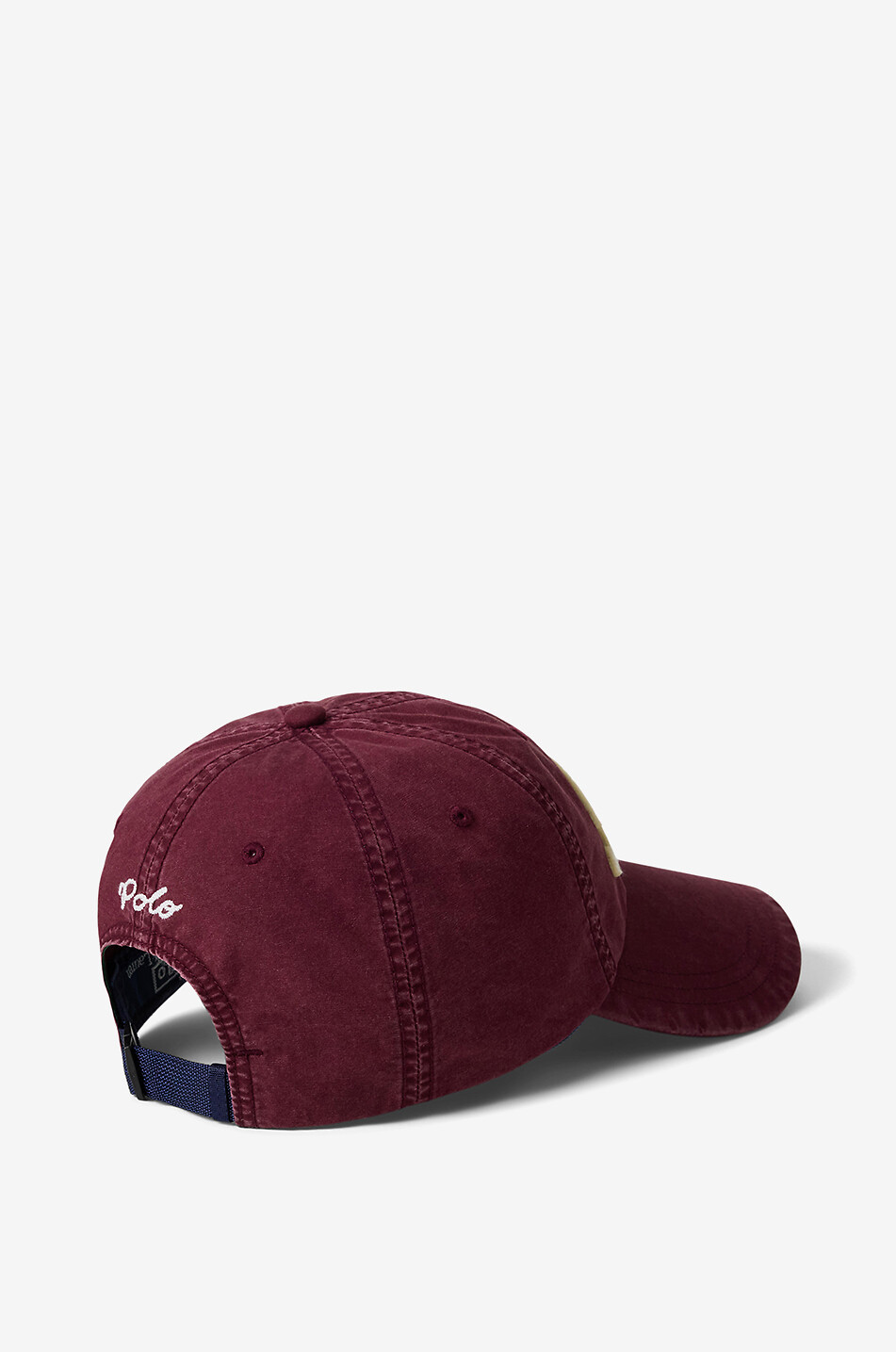 POLO RALPH LAUREN Long-Bill Ralph faded canvas baseball cap Men DARK RED 2