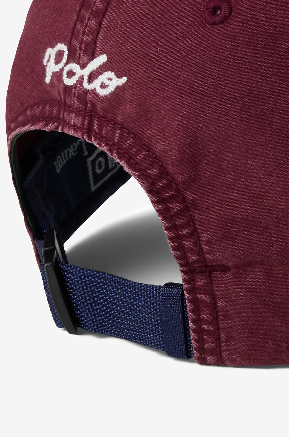 POLO RALPH LAUREN Long-Bill Ralph faded canvas baseball cap Men DARK RED 3