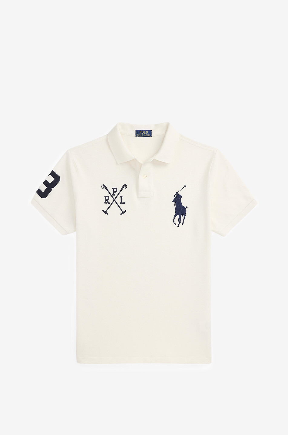 POLO RALPH LAUREN Big Pony Custom Slim short-sleeved polo shirt Men WHITE 1