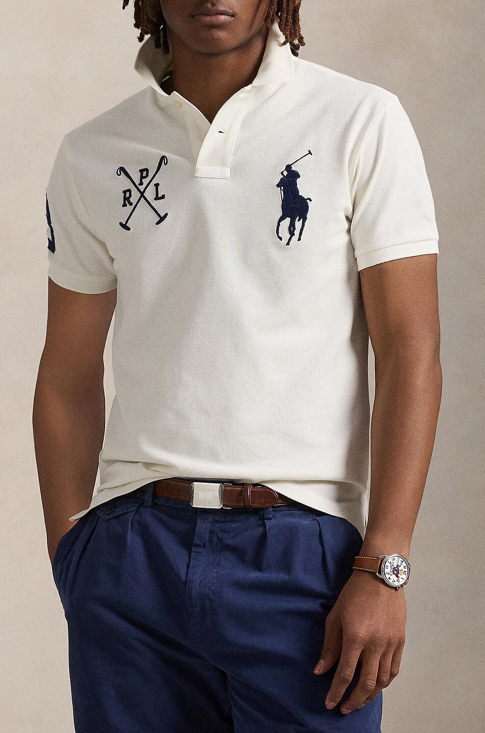 POLO RALPH LAUREN Big Pony Custom Slim short-sleeved polo shirt Men WHITE 2
