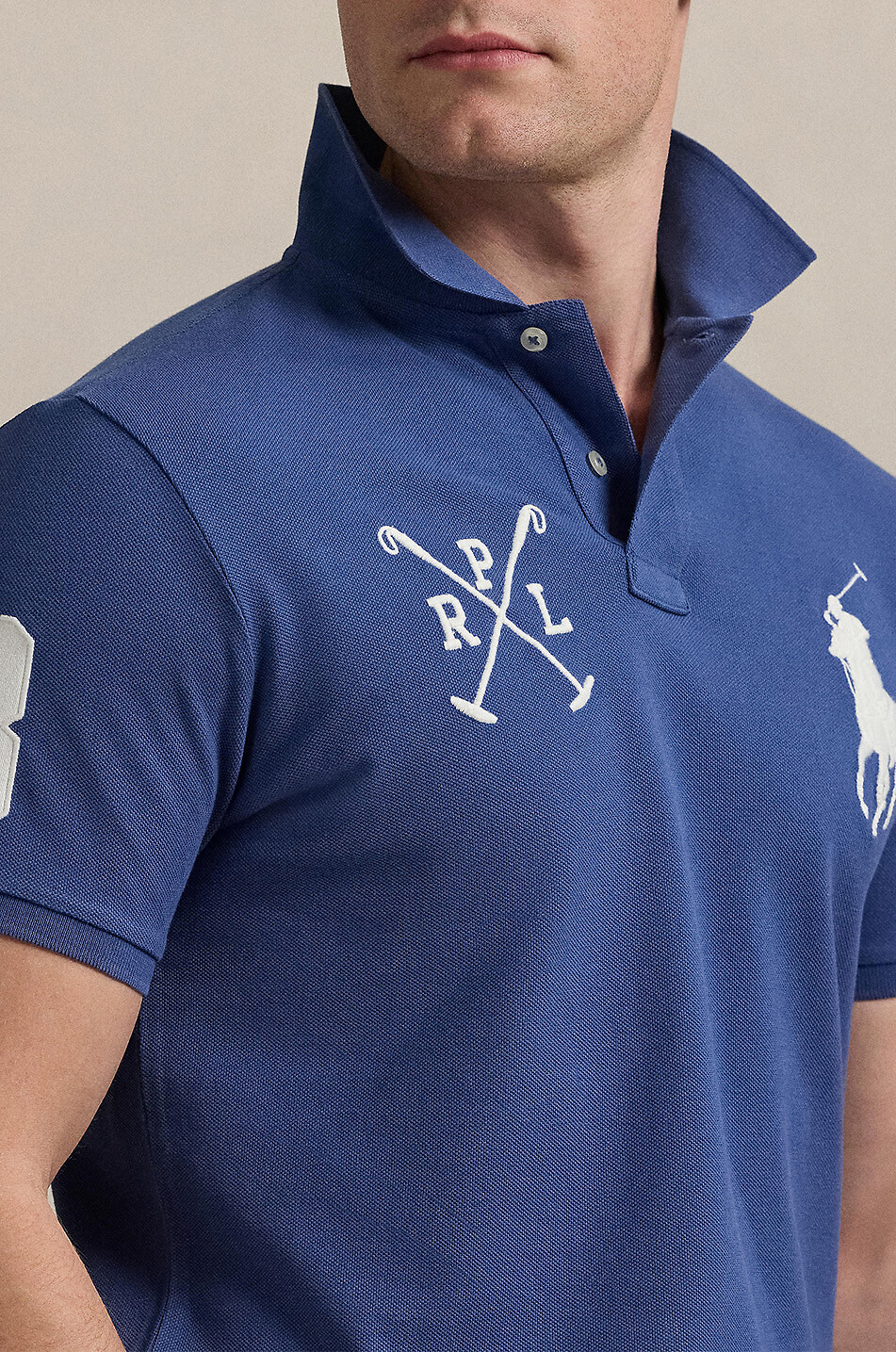 POLO RALPH LAUREN Polo à manches courtes Big Pony Custom Slim Homme BLEU FONCE 5