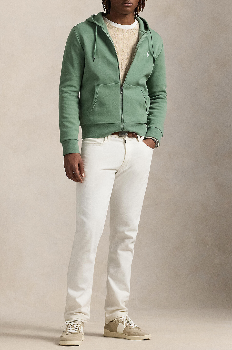 POLO RALPH LAUREN Double-Knit Pony hooded full-zip sweatshirt Men GREEN 4