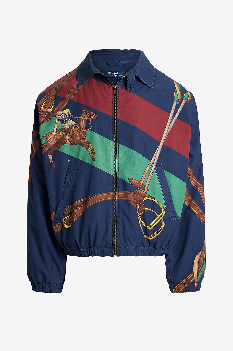 POLO RALPH LAUREN The Big Baysport equestrian print lightweight jacket Men DARK BLUE 1