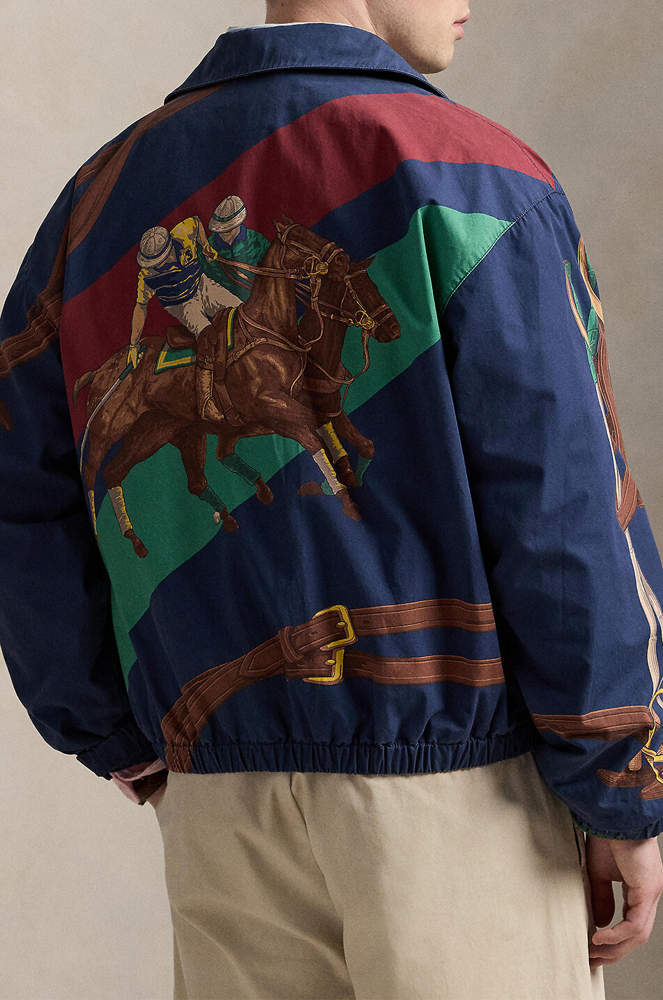 POLO ralph lauren アウター Pony cotton twill jacket with stand-up collar - POLO RALPH