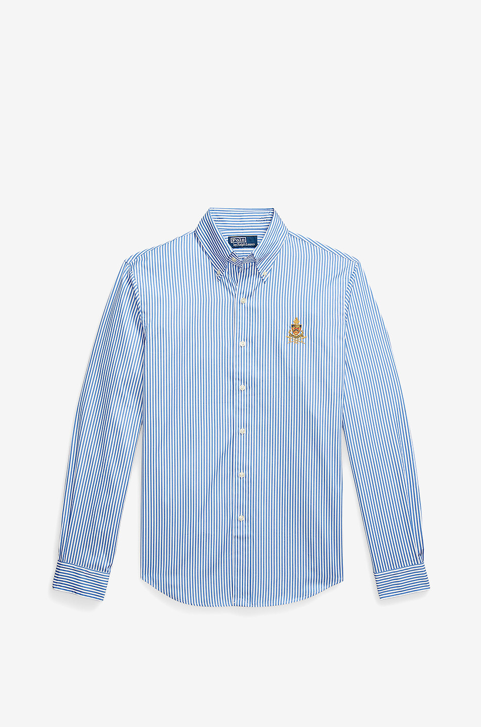 POLO RALPH LAUREN Gestreiftes Hemd mit Stickerei Classic Fit Crest Herren BLAU 1