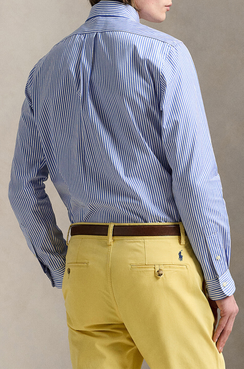 POLO RALPH LAUREN Gestreiftes Hemd mit Stickerei Classic Fit Crest Herren BLAU 3