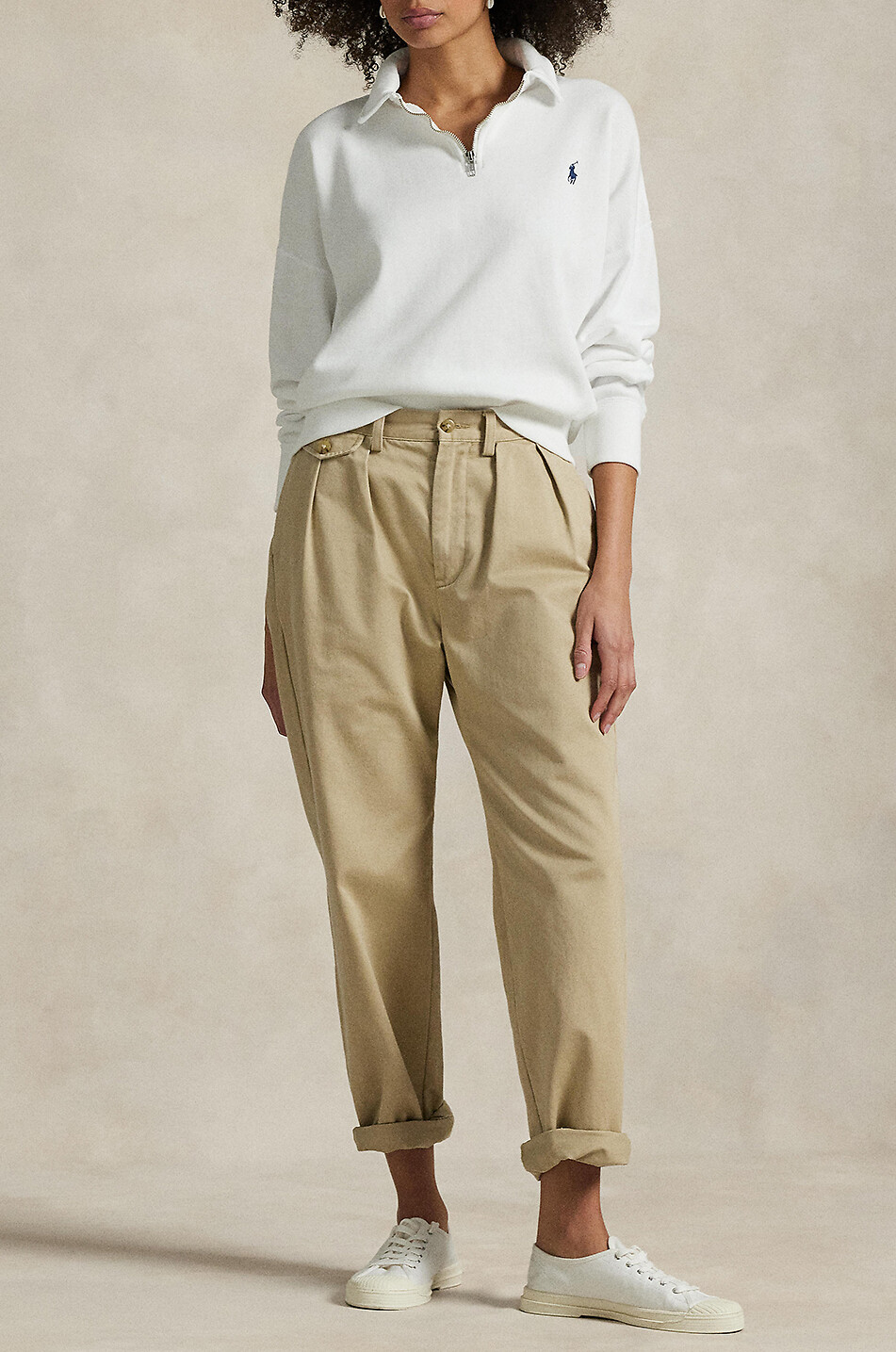 POLO RALPH LAUREN Pony half-zip sweatshirt Women WHITE 4