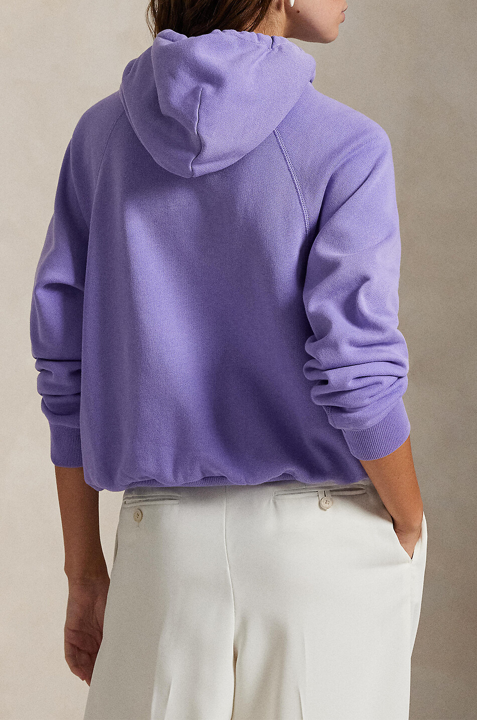 POLO RALPH LAUREN Shrunken Fit Pony hooded sweatshirt Women LIGHT PURPLE 3