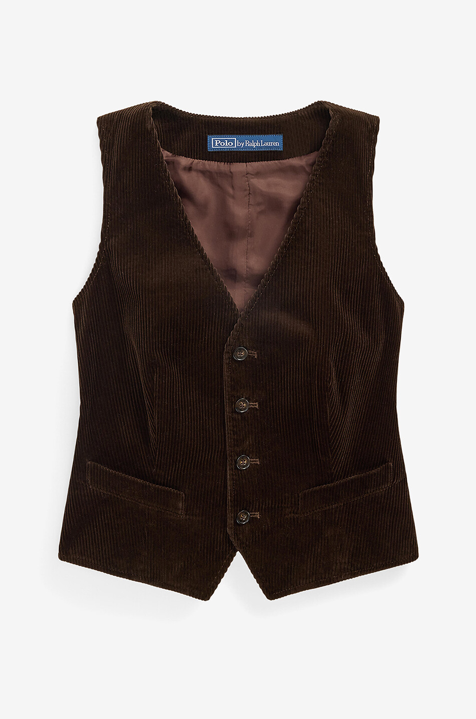 POLO RALPH LAUREN Weste aus Cordsamt Damen DUNKELBRAUN 1