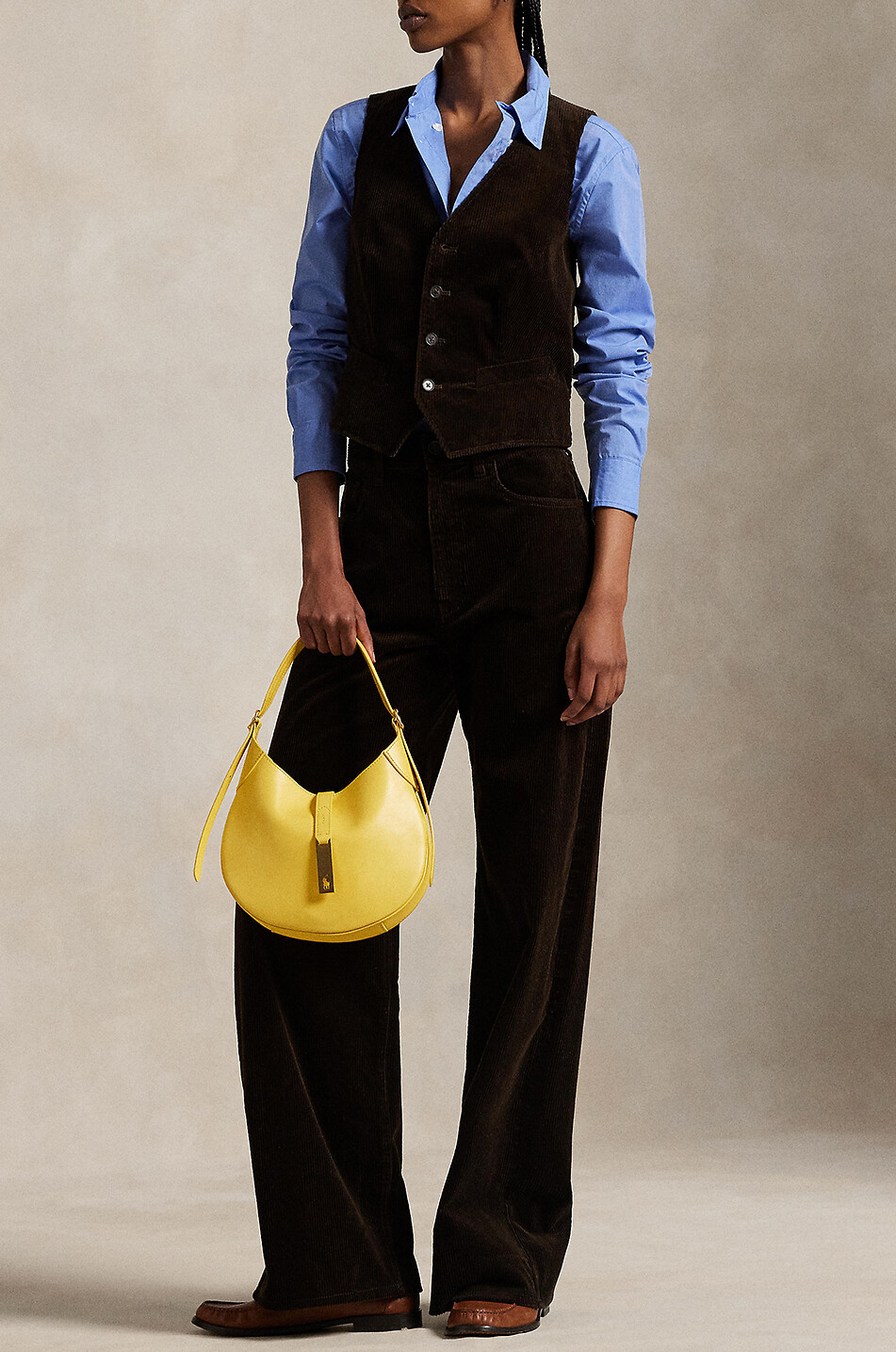 POLO RALPH LAUREN Weste aus Cordsamt Damen DUNKELBRAUN 4