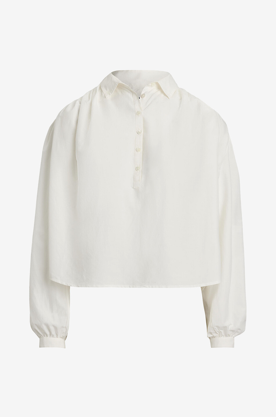 Blouse boxy en coton et soie