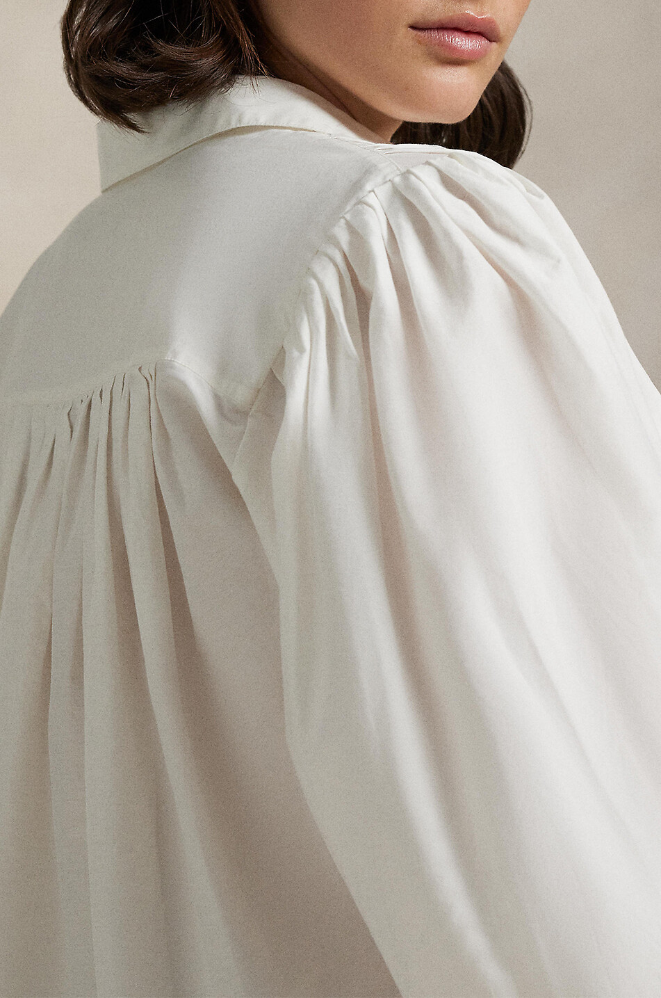 POLO RALPH LAUREN Blouse boxy en coton et soie Femme BLANC 5