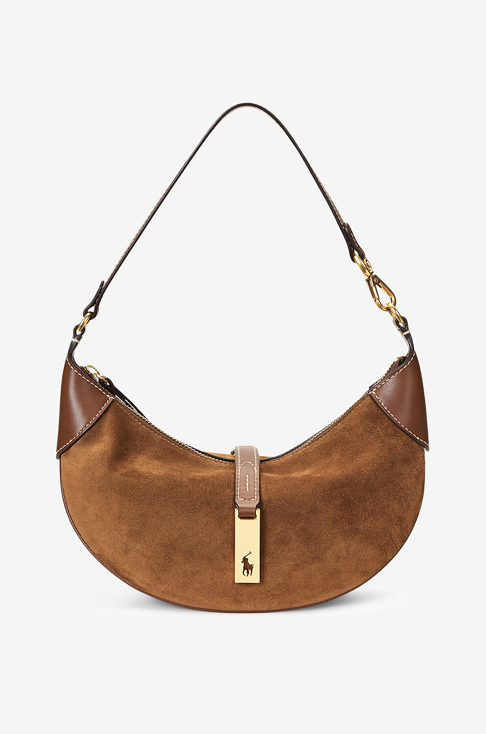 Sac porté épaule en daim et cuir Polo ID Mini POLO RALPH LAUREN