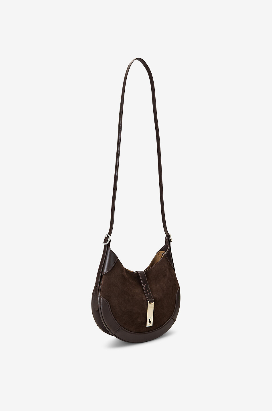 Schultertasche aus Wild- und Glattleder Polo ID Small POLO RALPH