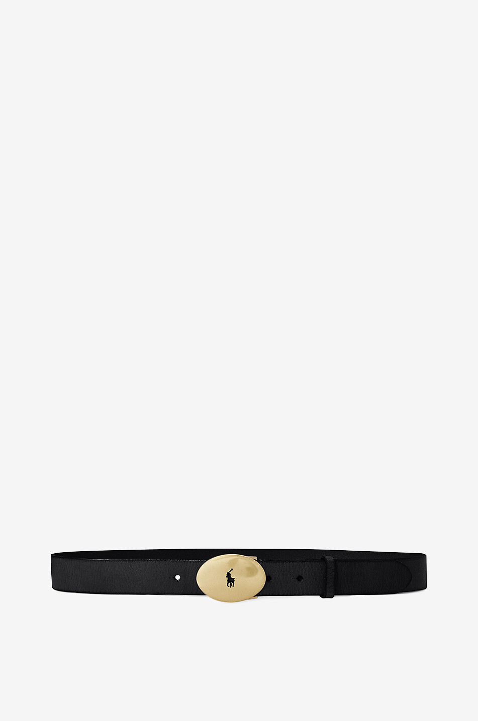 POLO RALPH LAUREN Ceinture en cuir grainé Polo ID - 30 mm Femme NOIR 1