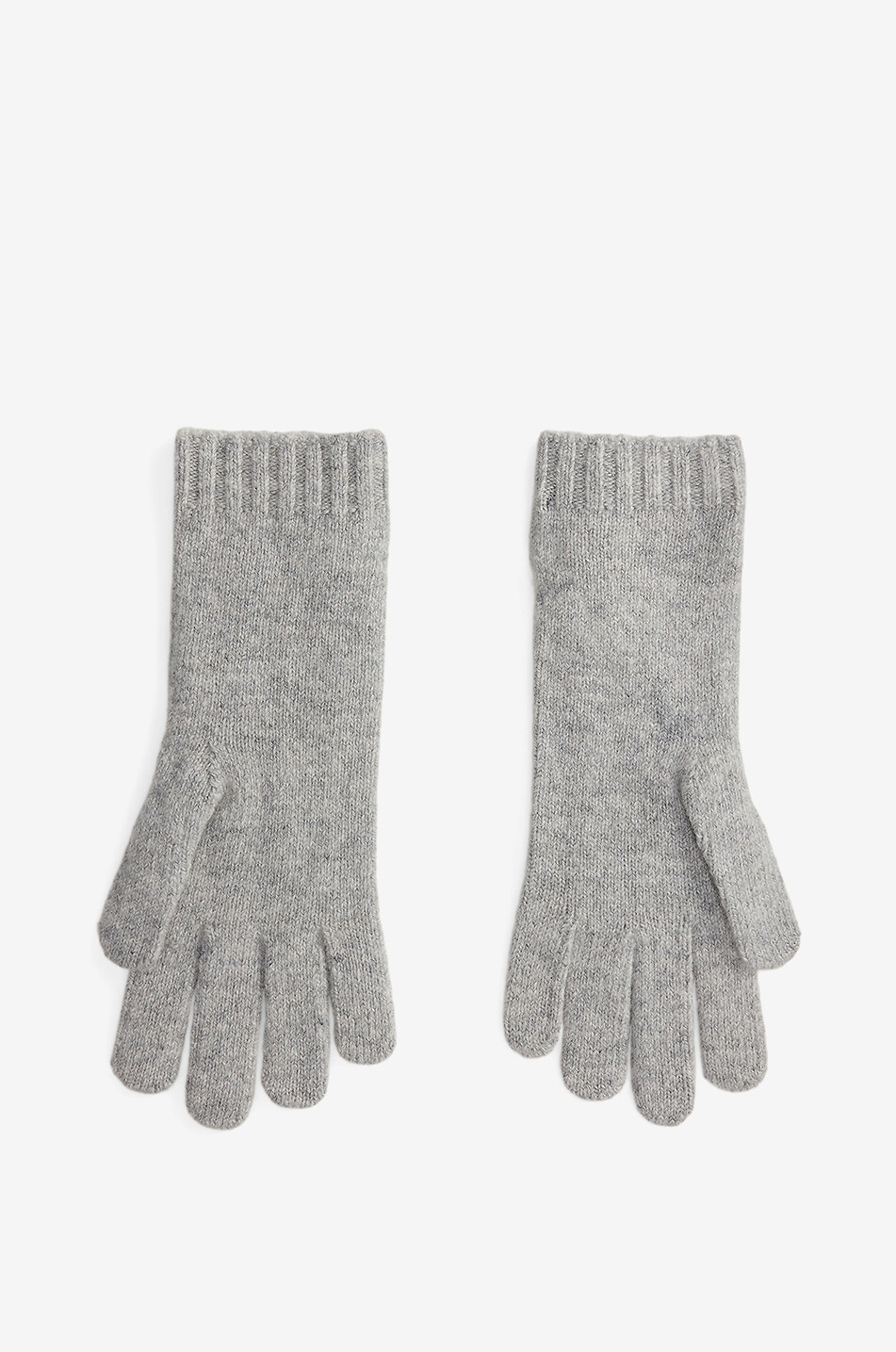 POLO RALPH LAUREN Gants en maille torsadée de laine et cachemire Pony Femme GRIS 2