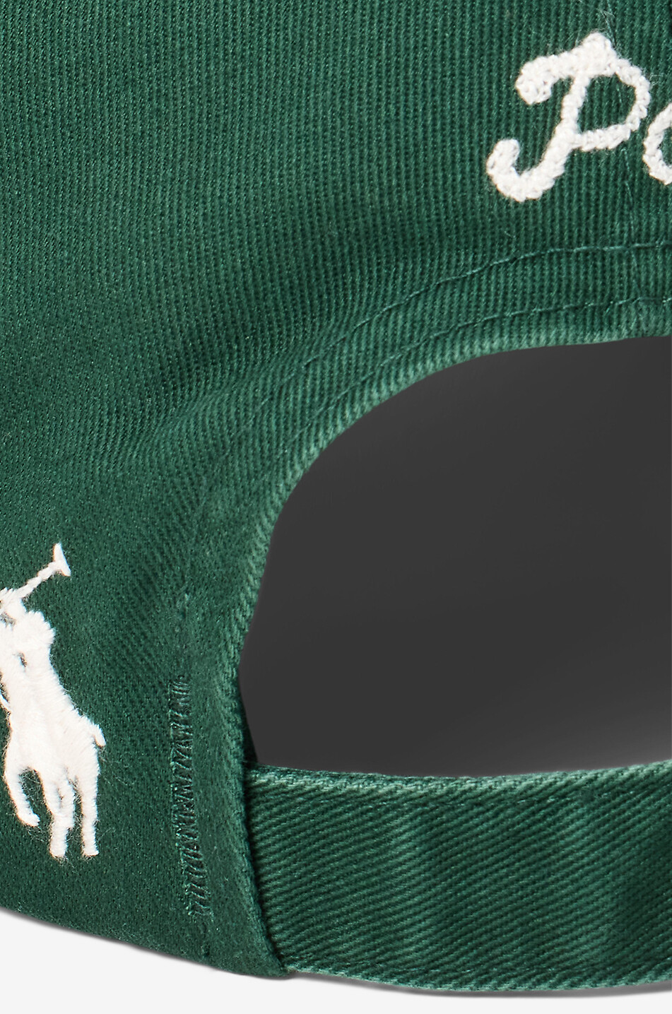 POLO RALPH LAUREN Smart Dog embroidered cotton twill baseball cap Men DARK GREEN 3