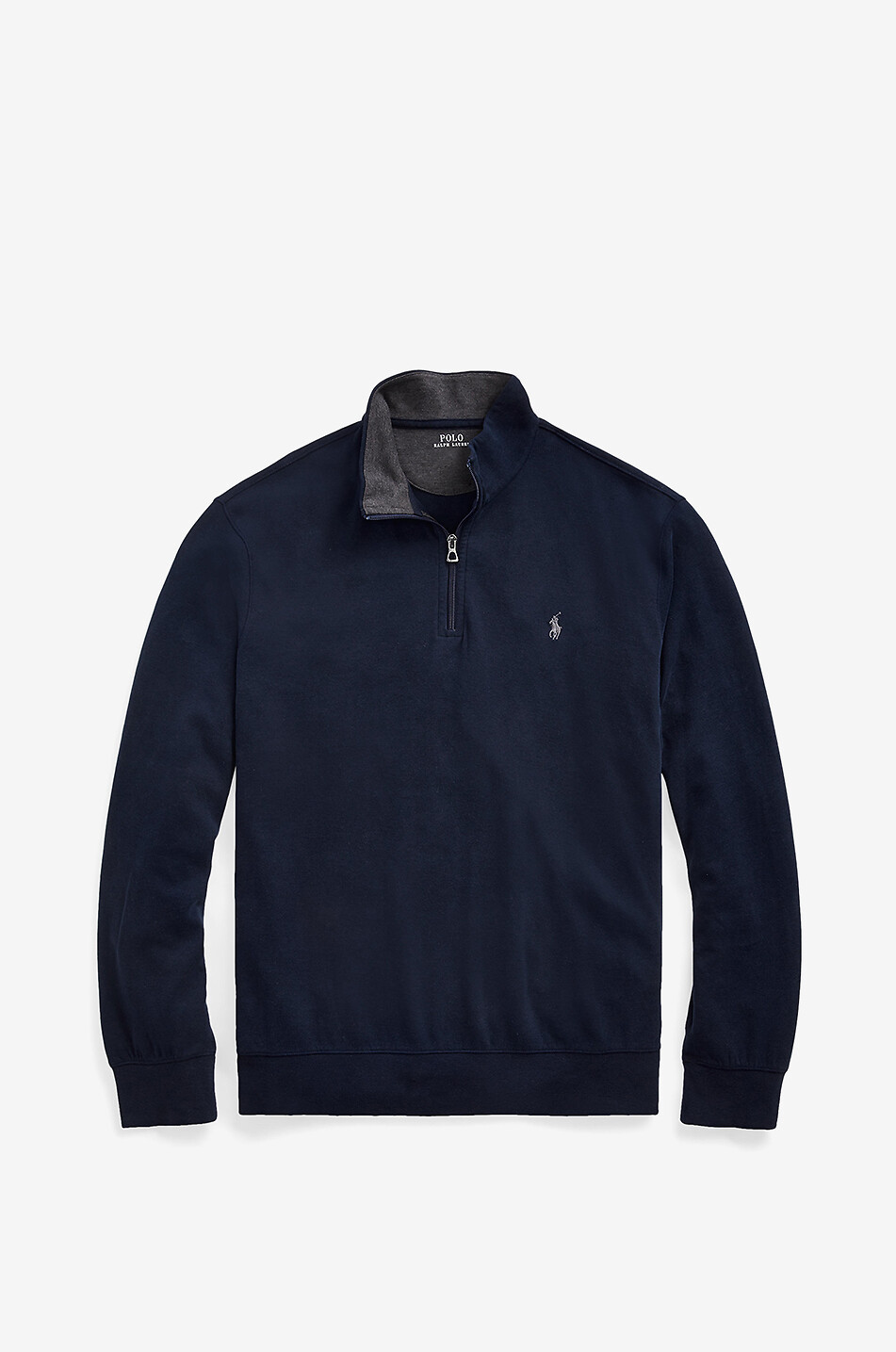 POLO RALPH LAUREN Pony half-zip jersey top Men DARK BLUE 1