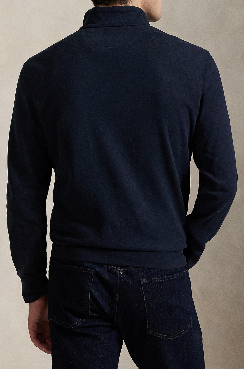 POLO RALPH LAUREN Pony half-zip jersey top Men DARK BLUE 3