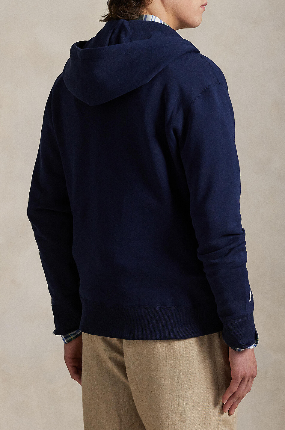 POLO RALPH LAUREN Letterman Polo Logo embroidered hooded full-zip sweatshirt Men DARK BLUE 3