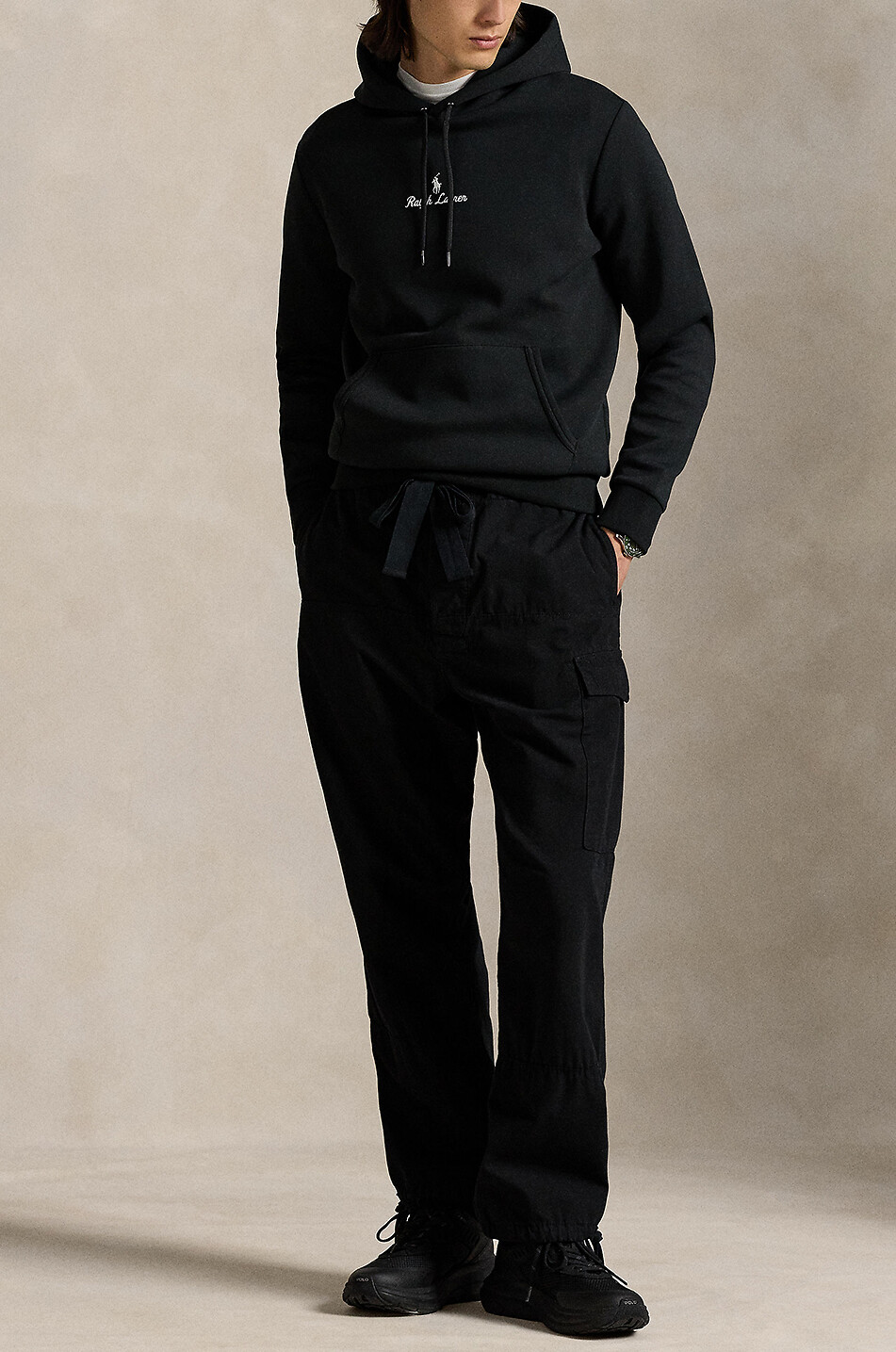 POLO RALPH LAUREN Sweat-shirt à capuche brodé Script Logo Double-Knit Homme NOIR 6
