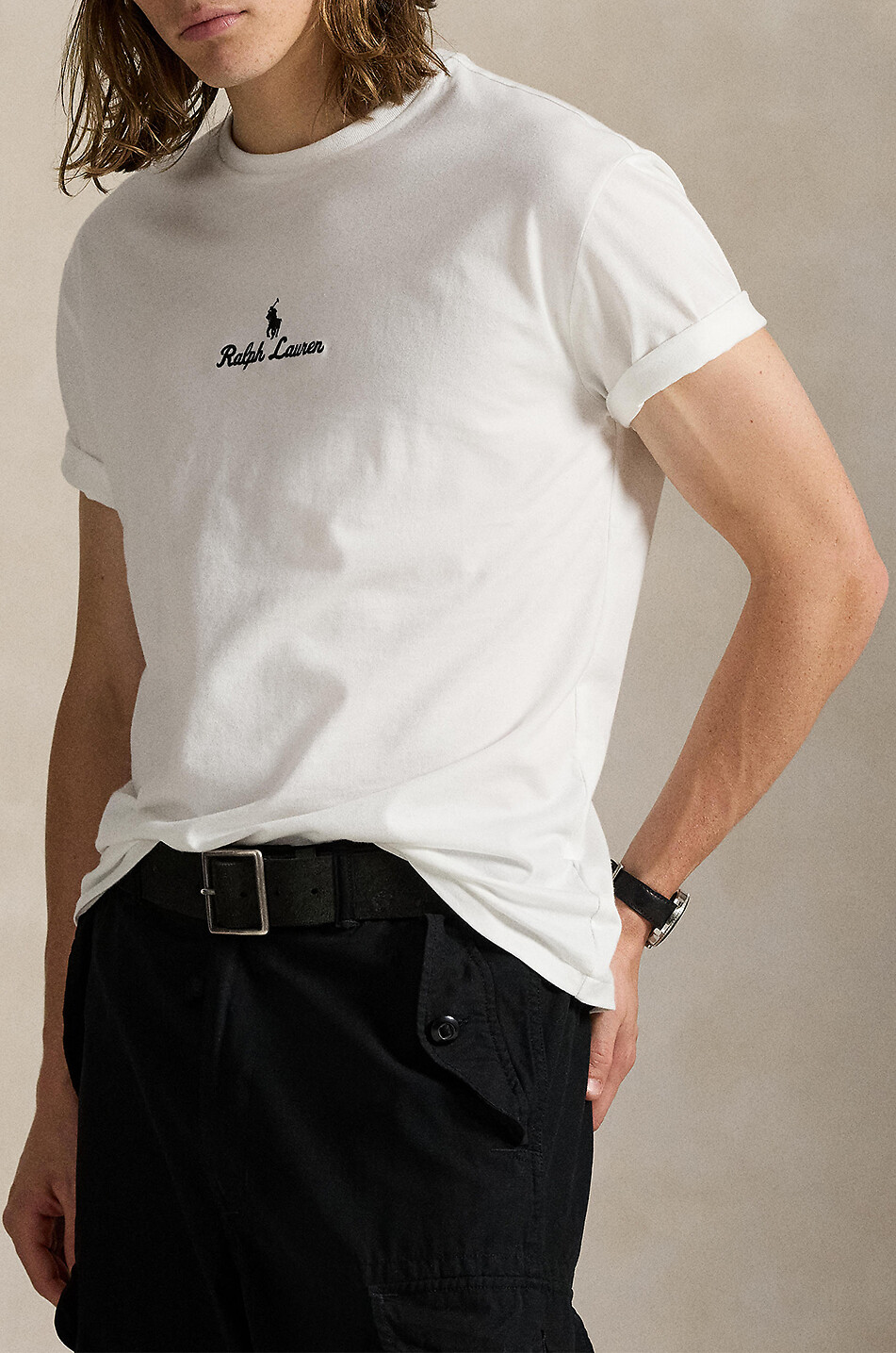 POLO RALPH LAUREN T-shirt à manches courtes Classic Fit Script Logo Homme BLANC 2