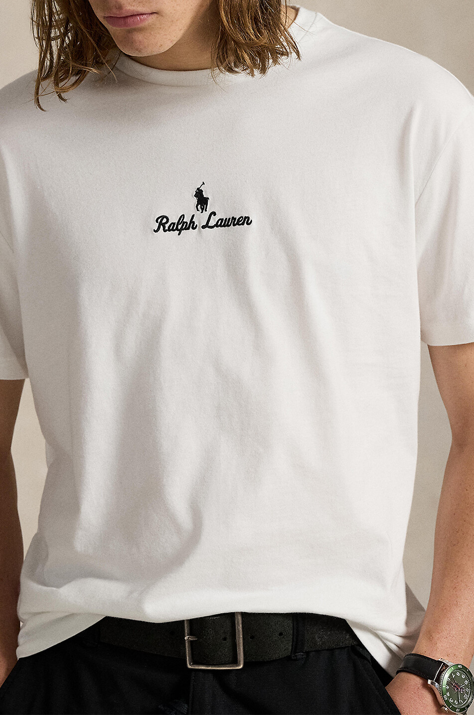POLO RALPH LAUREN T-shirt à manches courtes Classic Fit Script Logo Homme BLANC 8