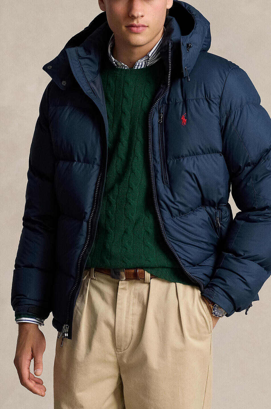 POLO RALPH LAUREN Kurze Stepp-Daunenjacke mit Kapuze The Gorham Herren DUNKELBLAU 2