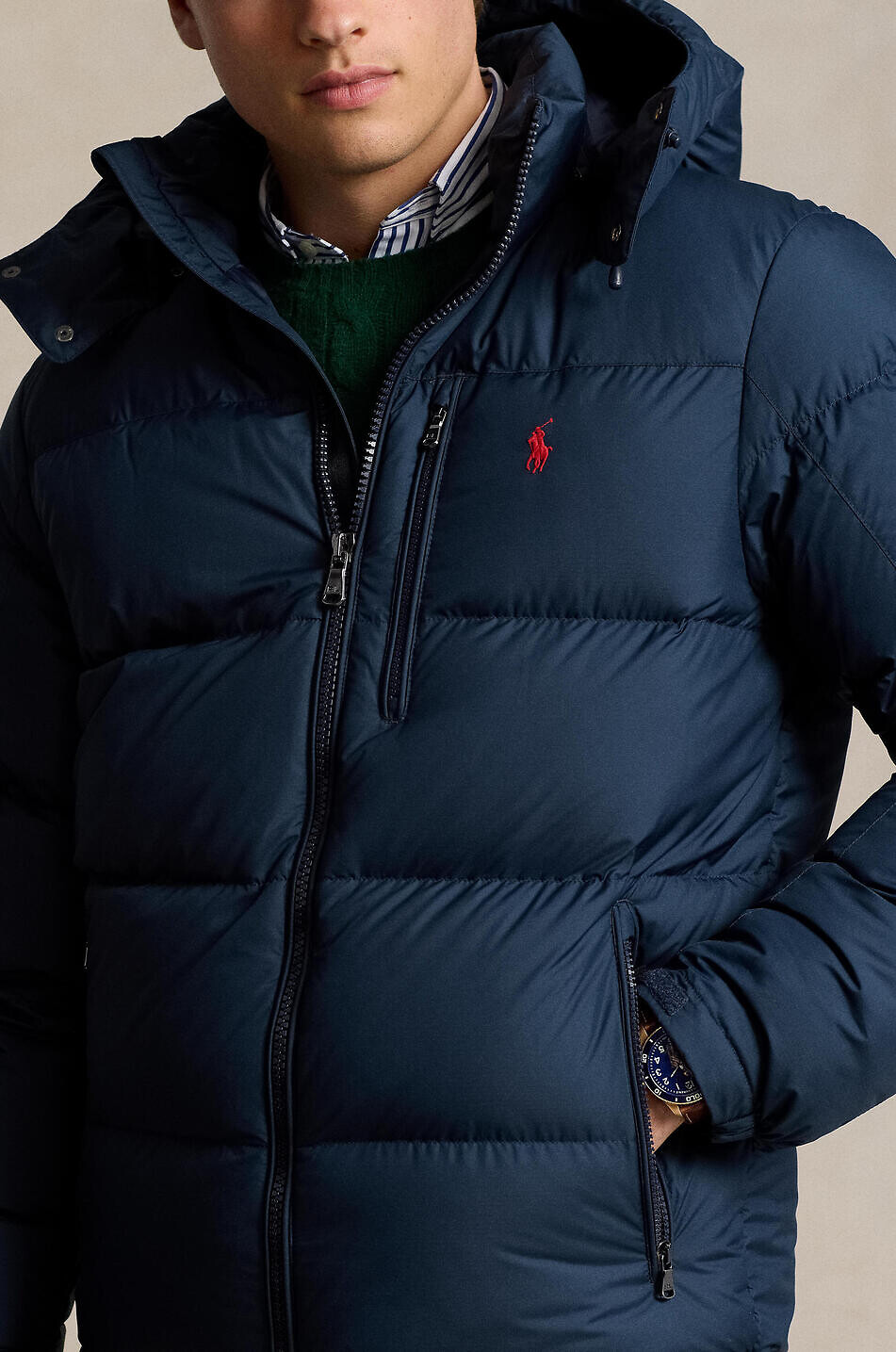 POLO RALPH LAUREN Kurze Stepp-Daunenjacke mit Kapuze The Gorham Herren DUNKELBLAU 6