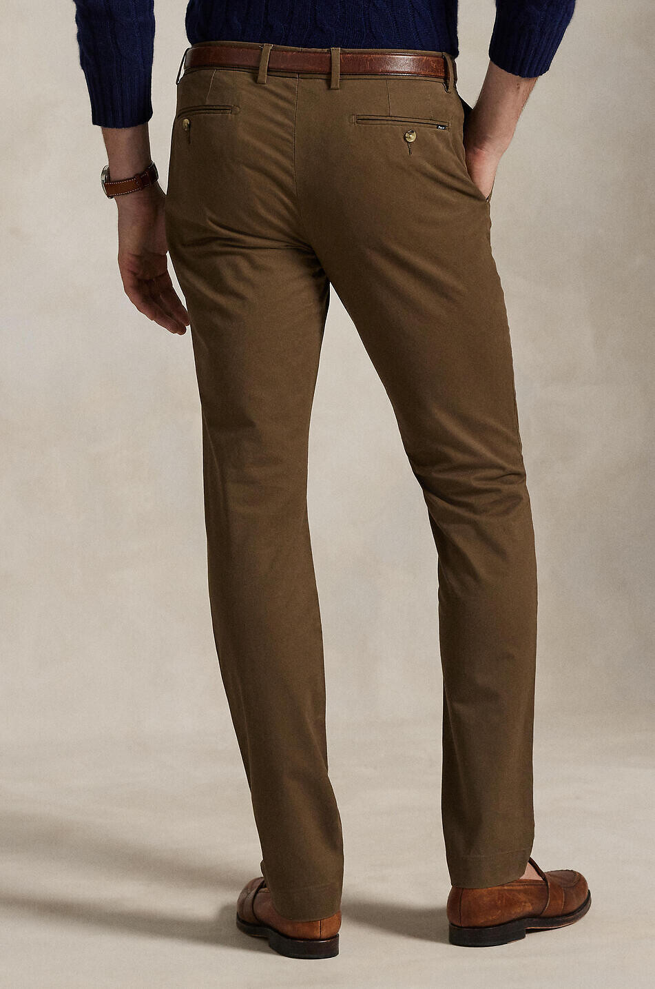 POLO RALPH LAUREN Cotton stretch slim fit chino trousers Men BROWN 3