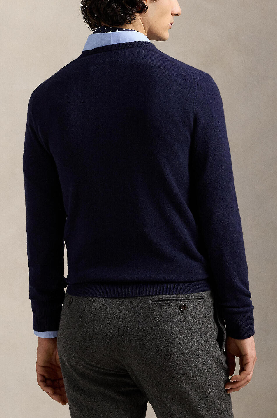 POLO RALPH LAUREN Pony crewneck fine-gauge wool jumper Men DARK BLUE 3