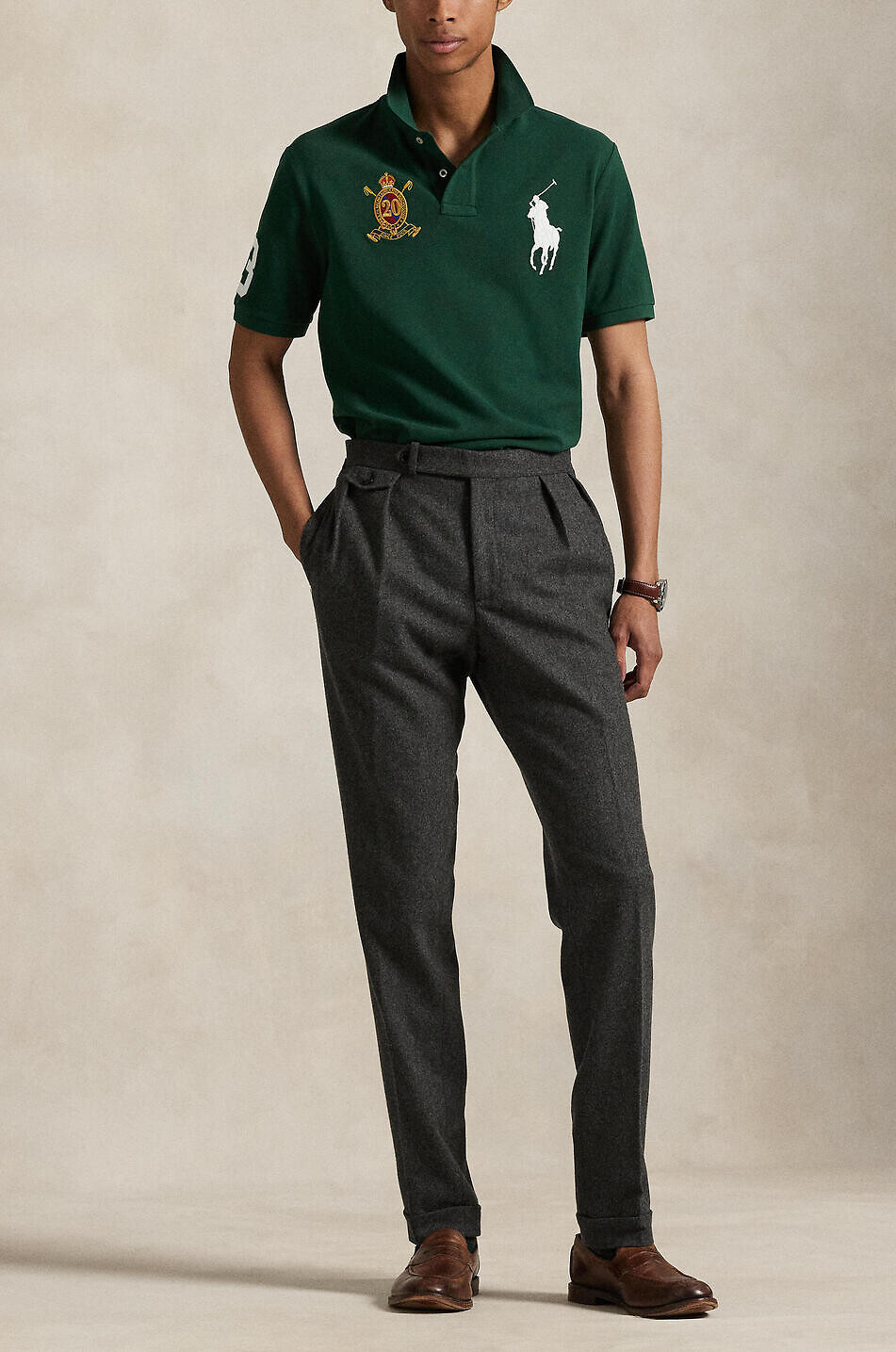 POLO RALPH LAUREN Kurzarm-Polohemd Custom Slim Fit 20th Anniversary Herren DUNKELGRÜN 4