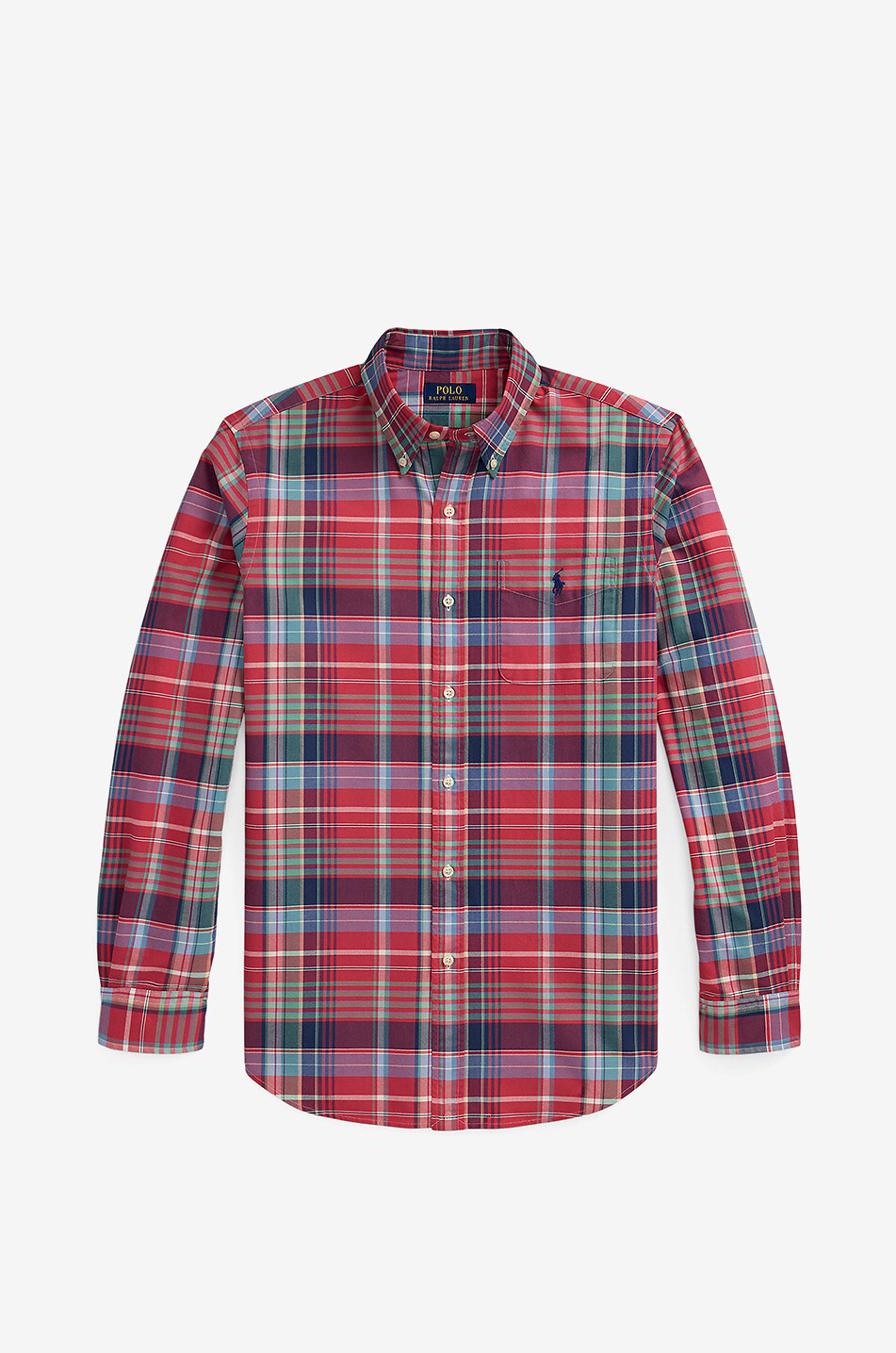 Custom Fit Pony plaid Oxford shirt POLO RALPH LAUREN RED