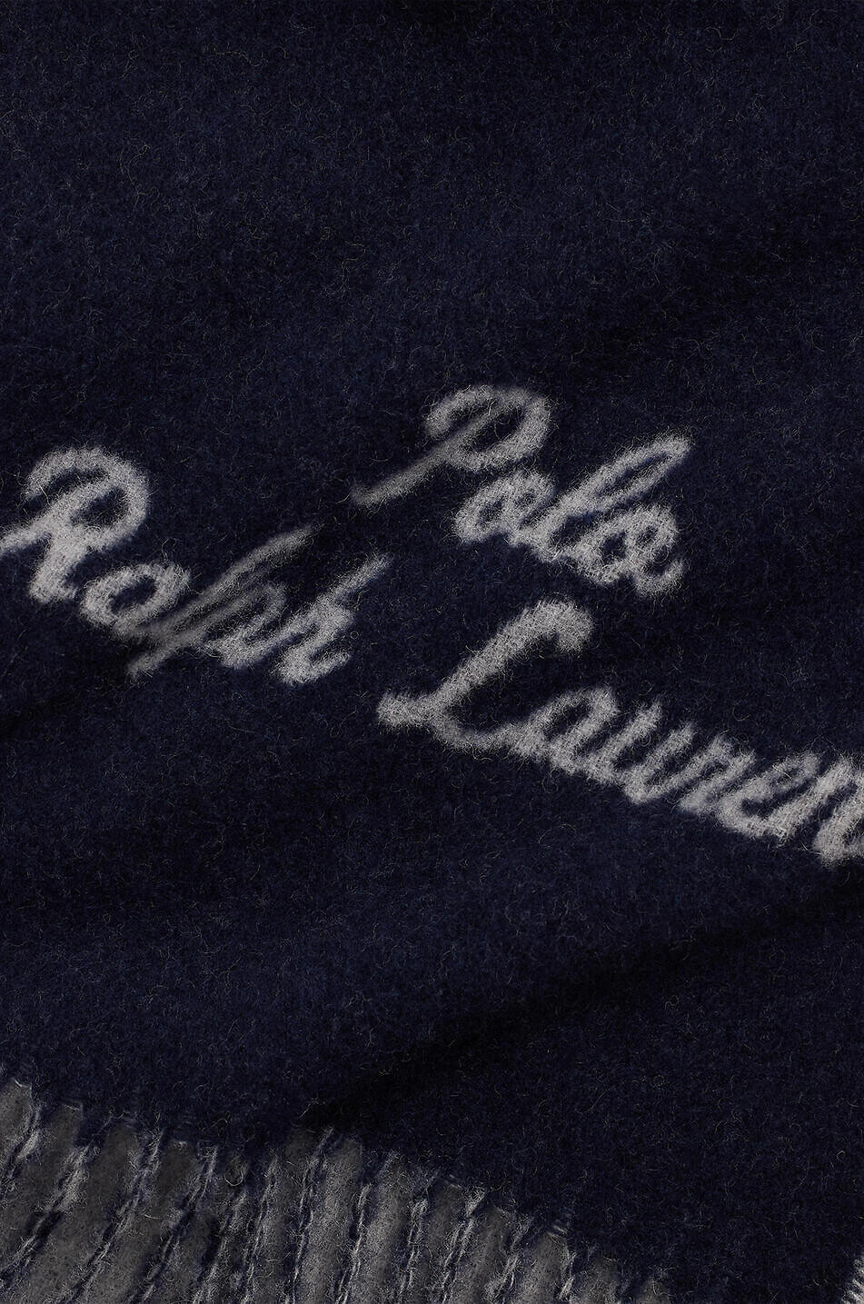 POLO RALPH LAUREN Écharpe tissée en laine mélangée Big Pony Homme BLEU FONCE 3