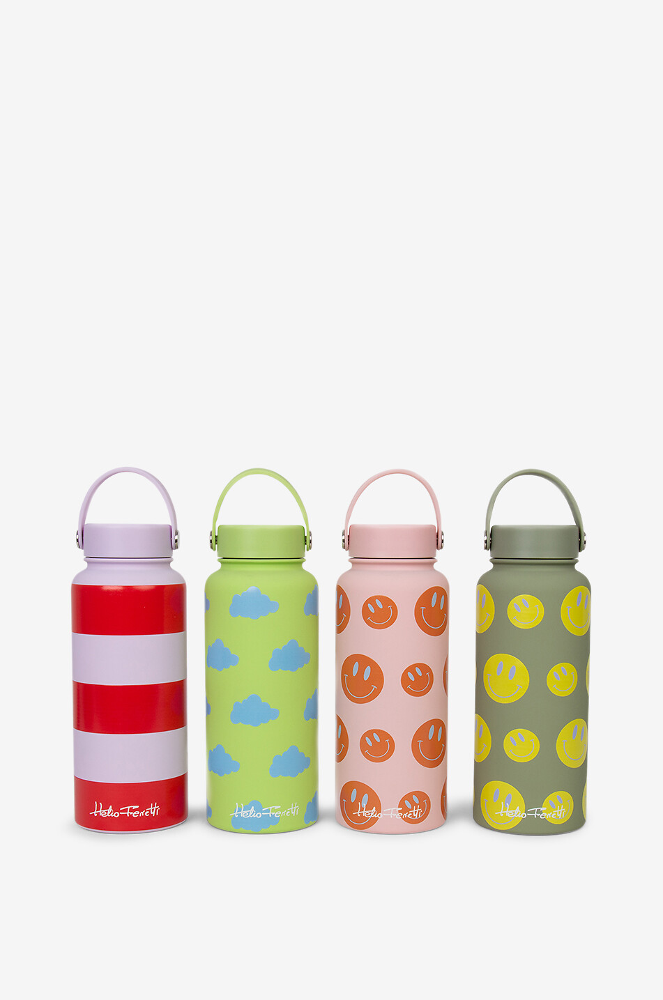 HELIO FERRETTI Bedruckte Trinkflasche Smiley - 1L Haus GRÜN 2