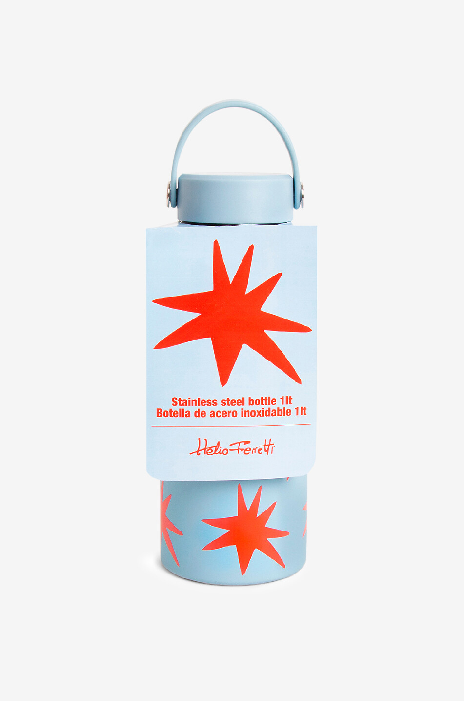 HELIO FERRETTI Bedruckte Trinkflasche Polar Star - 1L Haus HELLBLAU 2