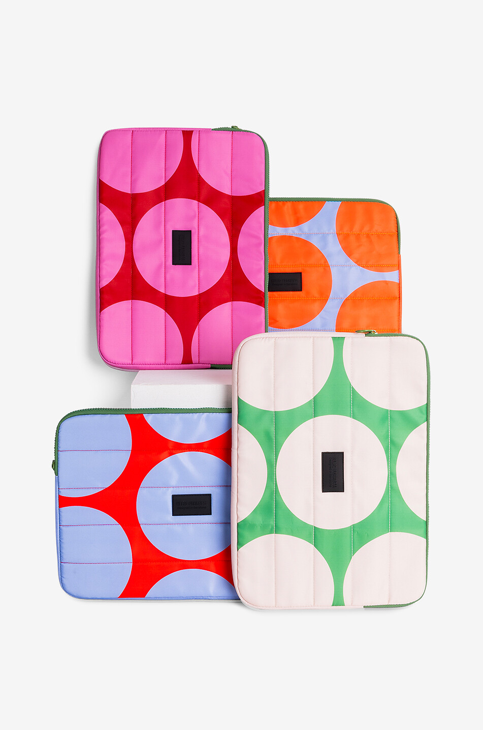 HELIO FERRETTI Housse pour ordinateur portable à pois Pink White Maison ROSE 4