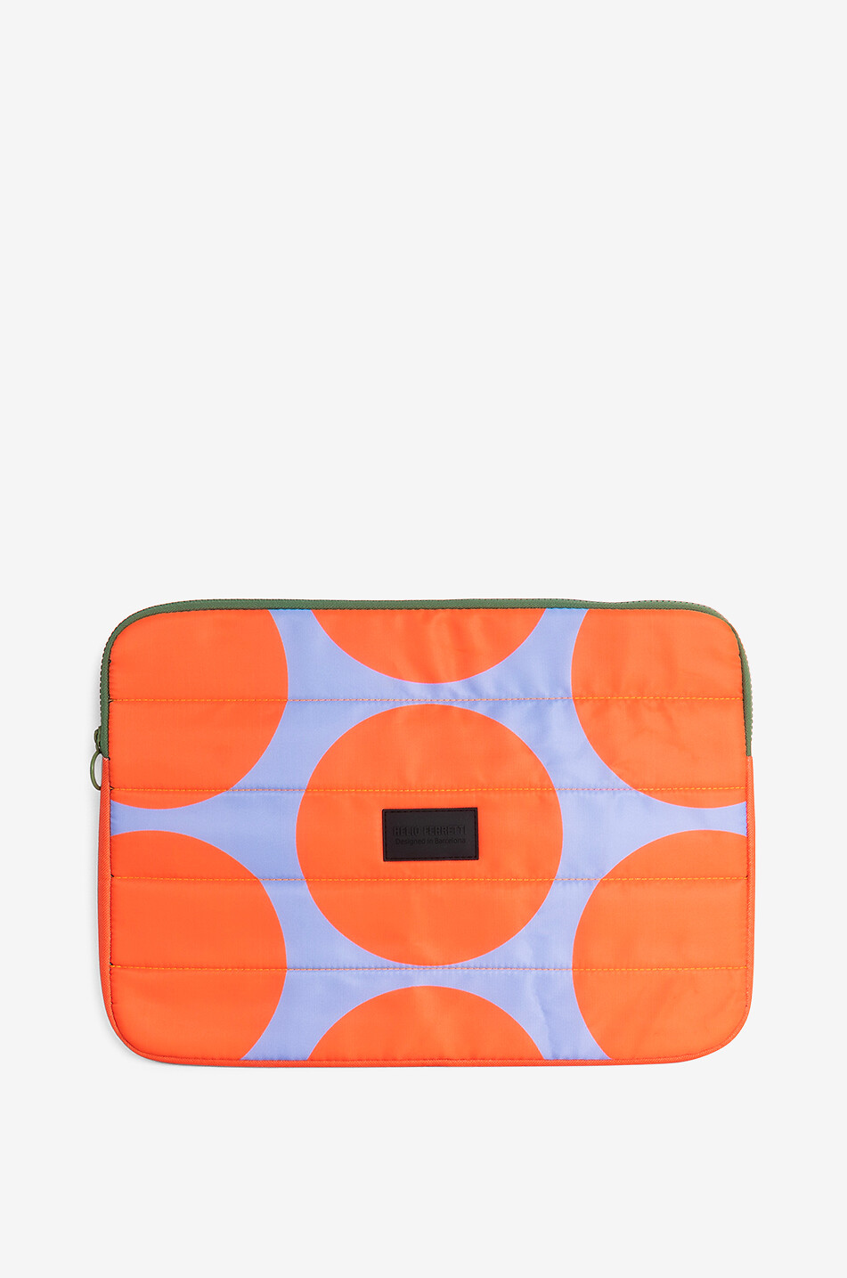 Tangerine Sky polka dot zipped laptop case