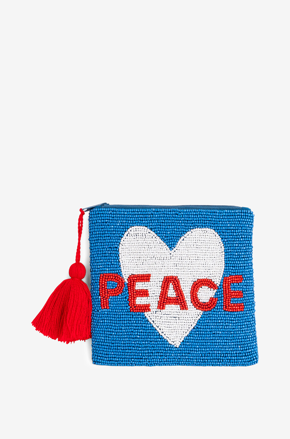 Pochette motif coeurs Medium Peace