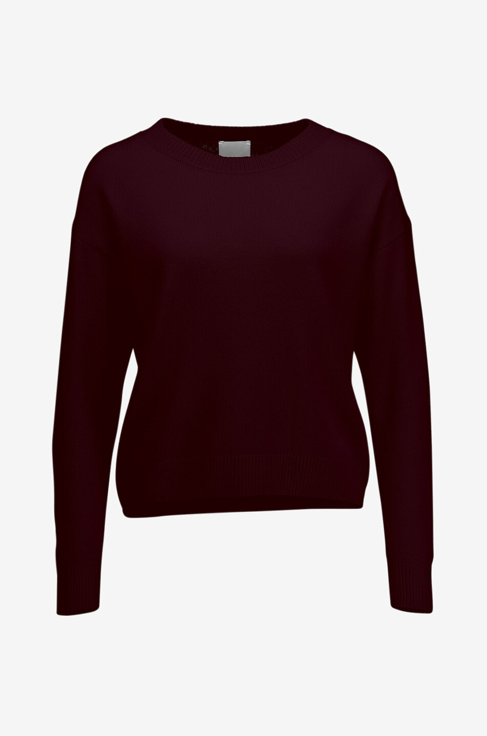 Pullover mit Rundhalsausschnitt aus Kaschmir ALLUDE DUNKELROT