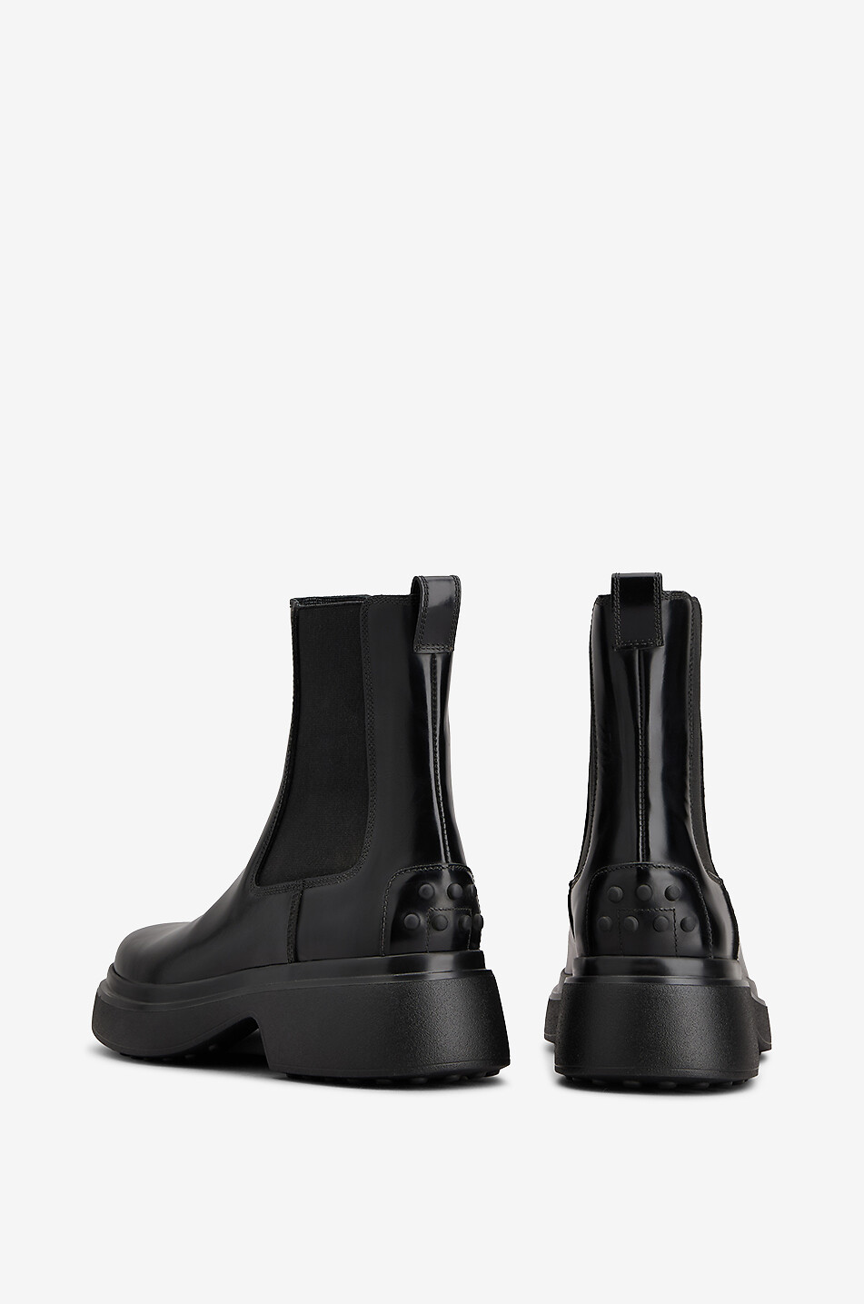 TOD'S Chelsea-Stiefeletten aus gebürstetem Leder Gommino Damen SCHWARZ 3