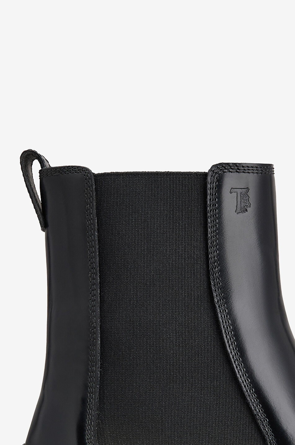 TOD'S Chelsea-Stiefeletten aus gebürstetem Leder Gommino Damen SCHWARZ 4