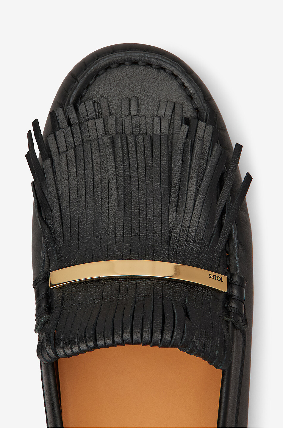 Mocassins en cuir nappa à franges et barrette Gommino TOD'S