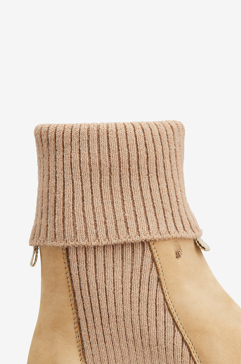 TOD'S Bottines Chelsea en cuir nubuck et maille Sporty Run Femme CAMEL 5