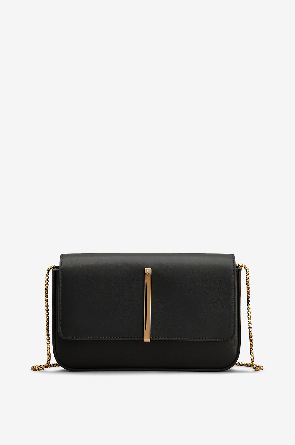 TOD'S Sac porté épaule en cuir lisse Mini Flap Femme NOIR 1