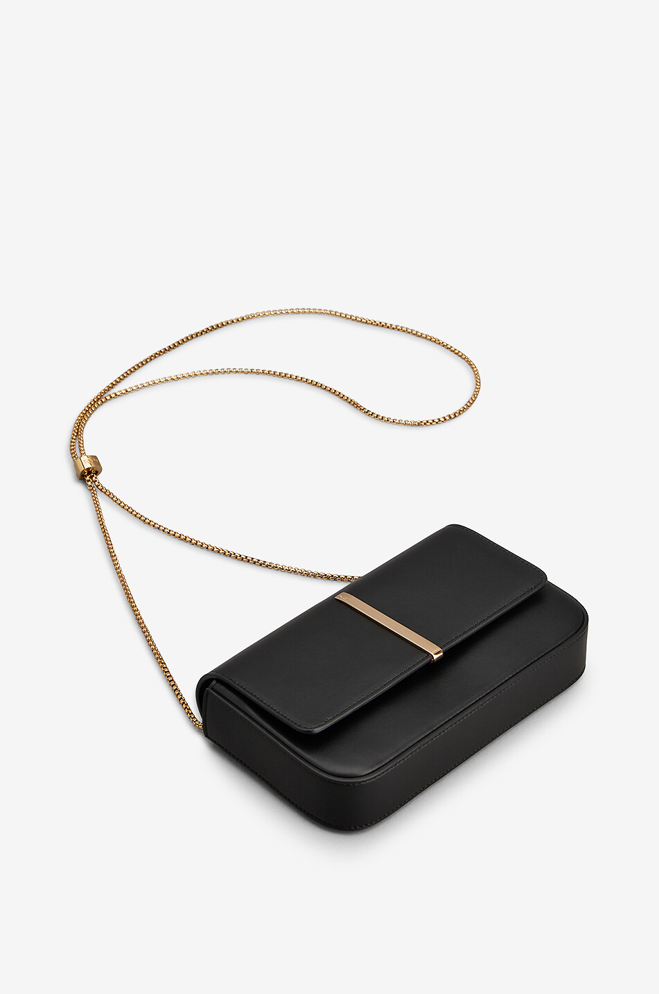 TOD'S Sac porté épaule en cuir lisse Mini Flap Femme NOIR 7