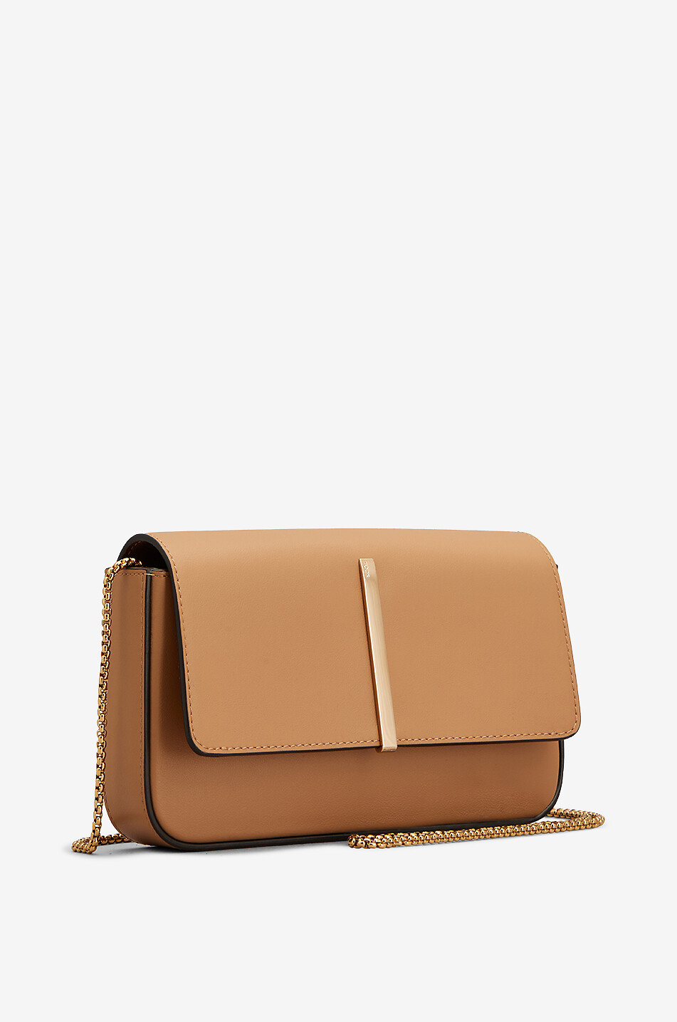TOD'S Sac porté épaule en cuir lisse Mini Flap Femme CAMEL 2