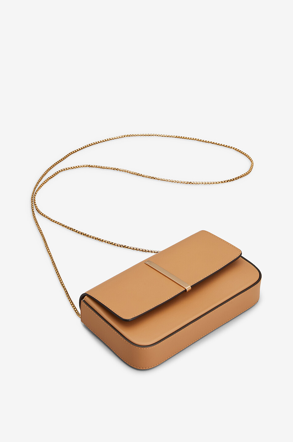 TOD'S Sac porté épaule en cuir lisse Mini Flap Femme CAMEL 4